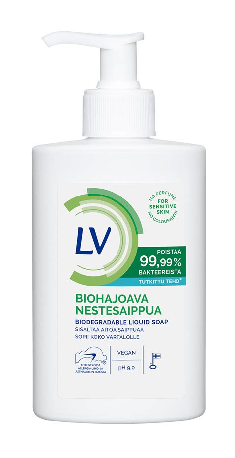 LV biohajoava 300 ml nestesaippua .